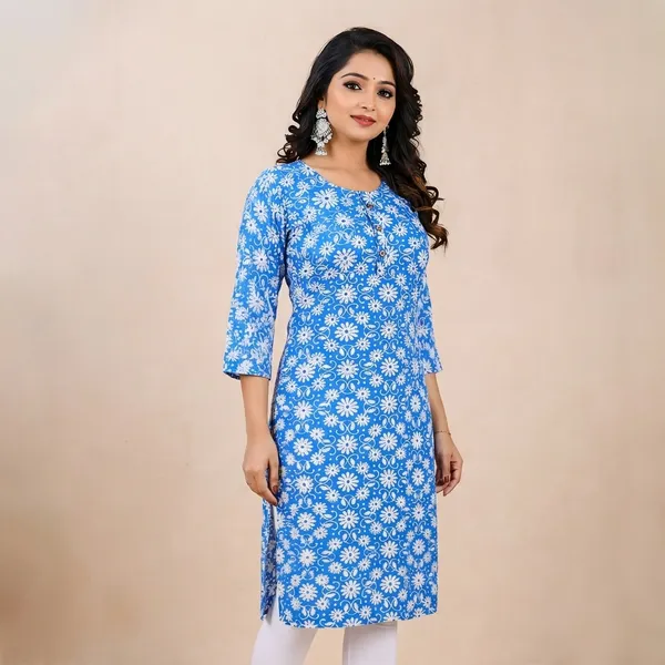 Blue_Rayon_Kurti_For_Women