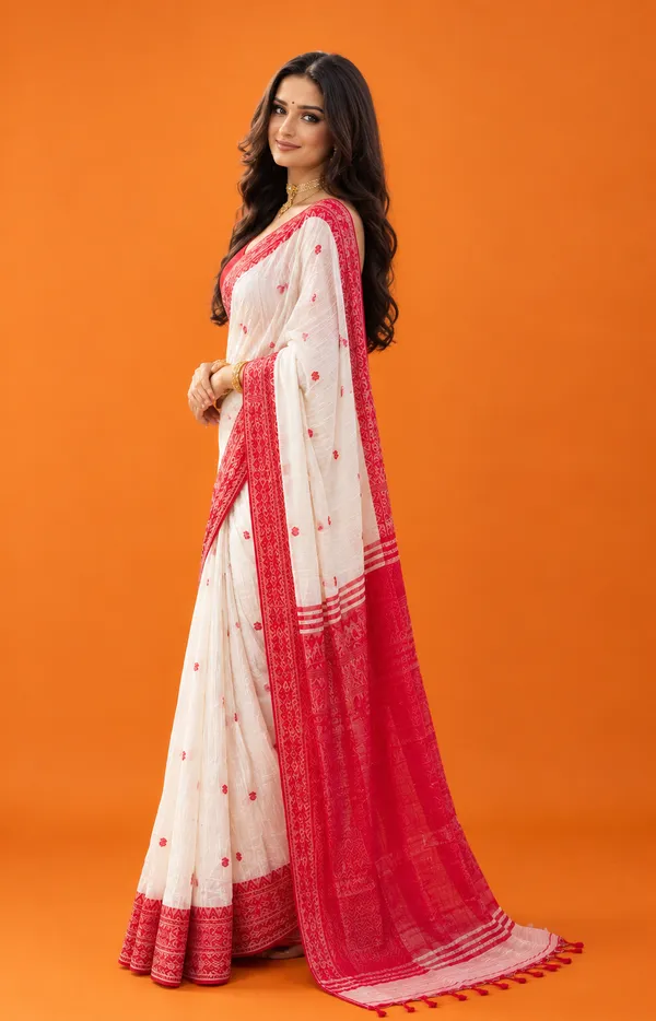 Cotton_blend_saree_with_ethnic_Geometric_Border