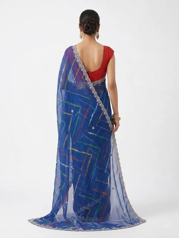 Blue_Leheriya_Printed_Saree_with_Zari_Buta_and_Border