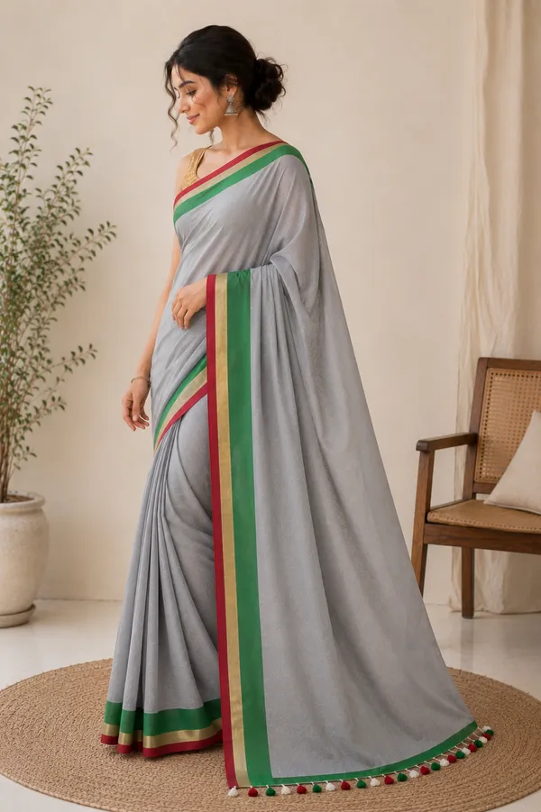 Cotton_Blend_Saree_with_Solid_Zari_Border