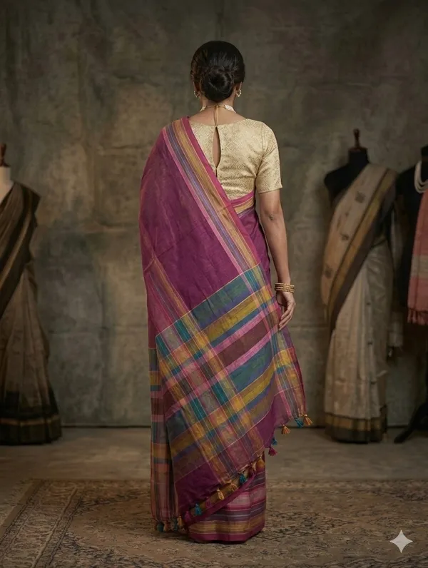 Cotton_Saree_with_Multicolor_Woven_Border