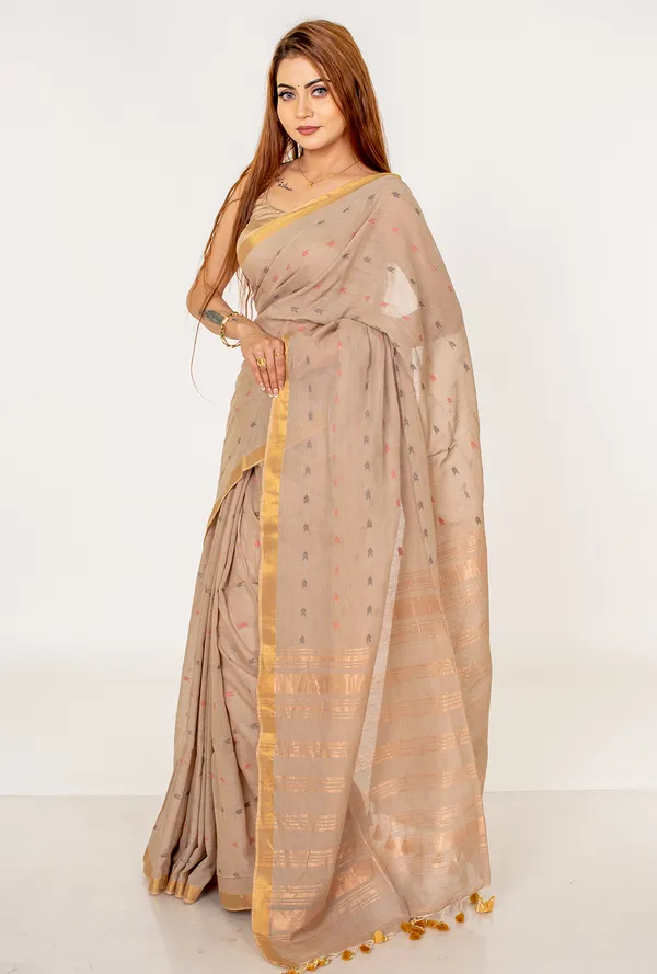 Cotton__grey_Saree_with_Woven_Butti
