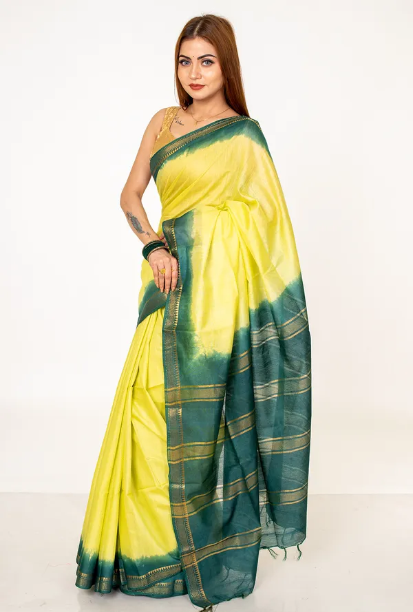 Cotton_green_silk_saree