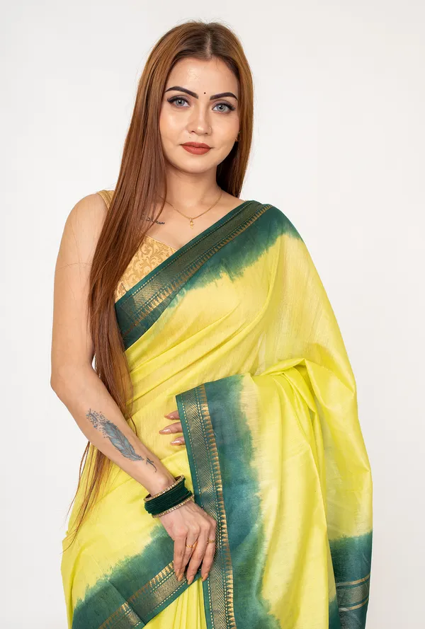Cotton_green_silk_saree