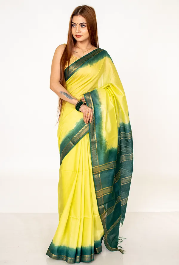 Cotton_green_silk_saree