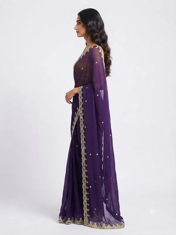 Designer_Saree_with_Floral_Embroidered_Border_and_Delicate_Sequin_Work_for_Women