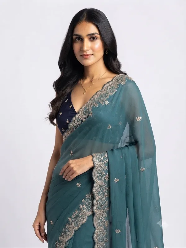 Designer_Saree_with_Intricate__Embroidered_Border_and_Delicate_Floral_Motif_Work_for_Women