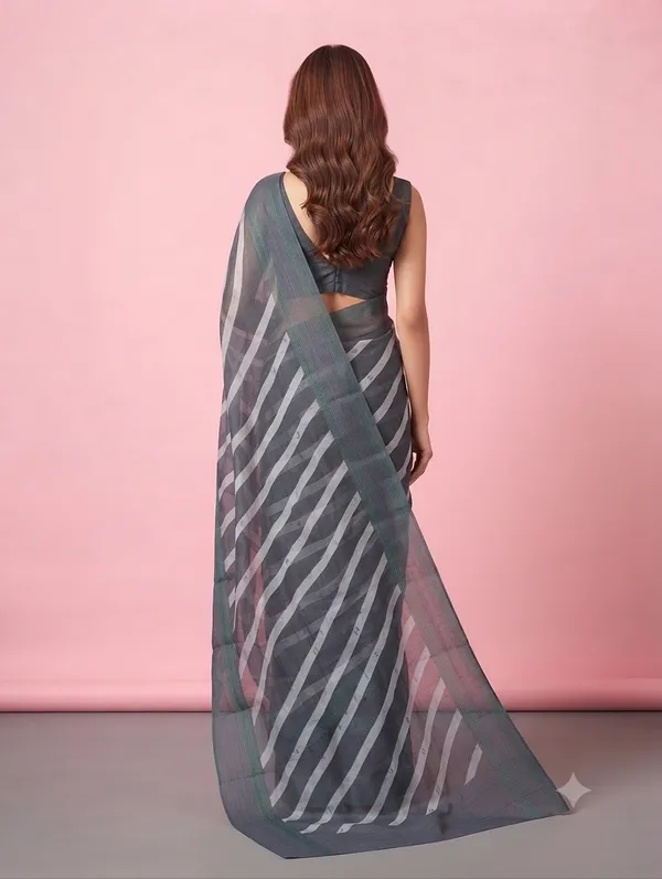 Designer_Saree_with_White_Abstract_Stripes_and_Beautiful_Border_for_Women