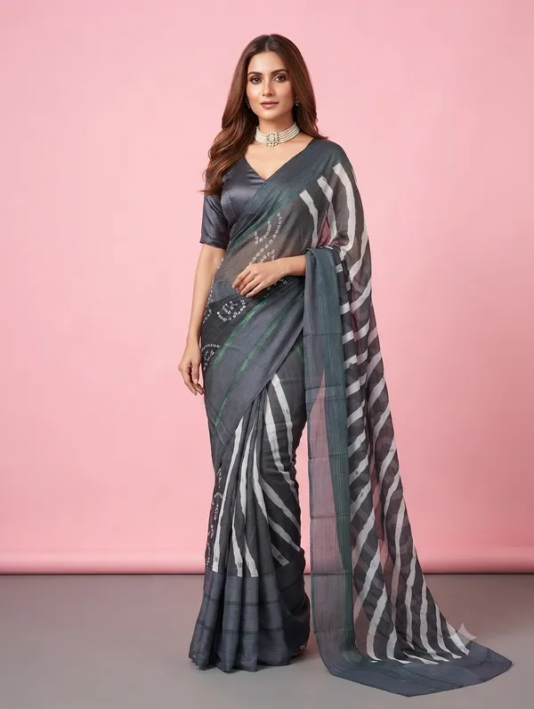 Designer_Saree_with_White_Abstract_Stripes_and_Beautiful_Border_for_Women