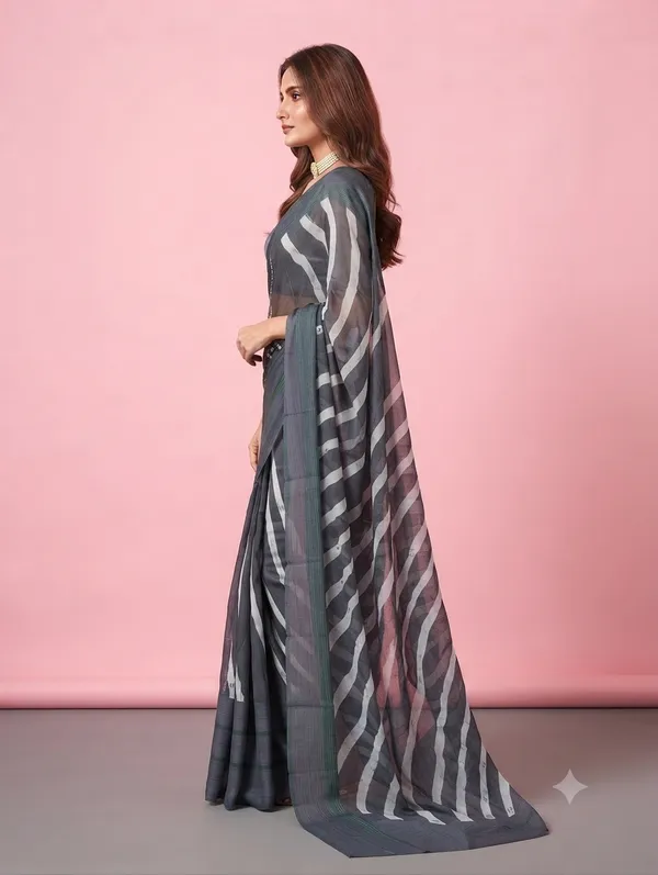 Designer_Saree_with_White_Abstract_Stripes_and_Beautiful_Border_for_Women