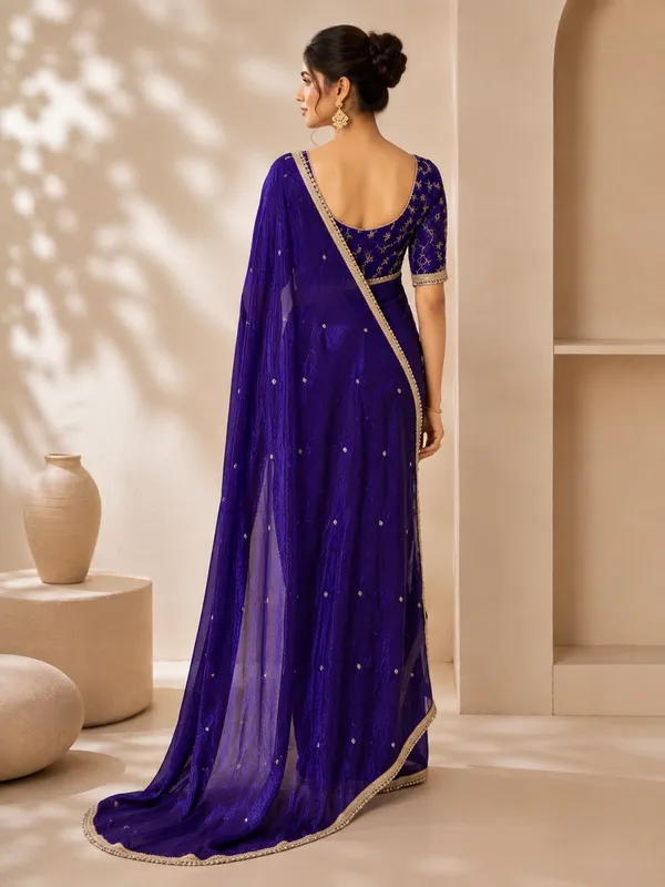 Elegant_Blue_Designer_Saree_with_Delicate_Golden_Embellished_Border