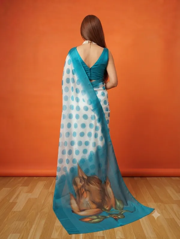 Elegant_Designer_Saree_with_Contemporary_Polka_Dot_Print_and_Botanical_Printed_Pallu_for_Women