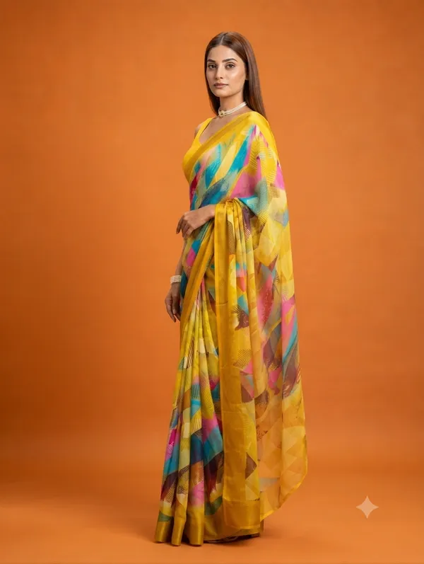 Elegant_Designer_Saree_with_Multicolor_Abstract_Geometric_Print_and_Broad_Woven_Border_for_Women