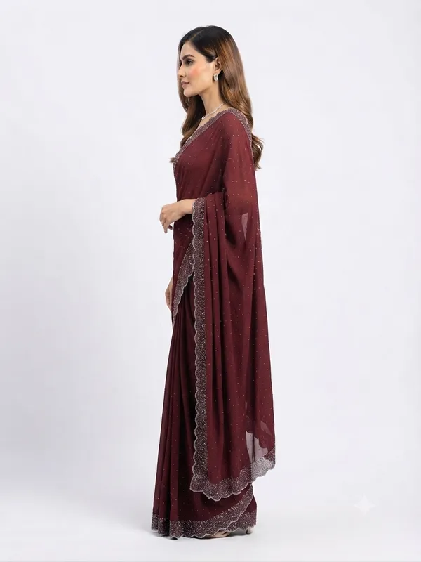 Elegant_Maroon_Designer_Saree_with_Scalloped_Embellished_Border_and_Delicate_Sequin_Work_for_Women