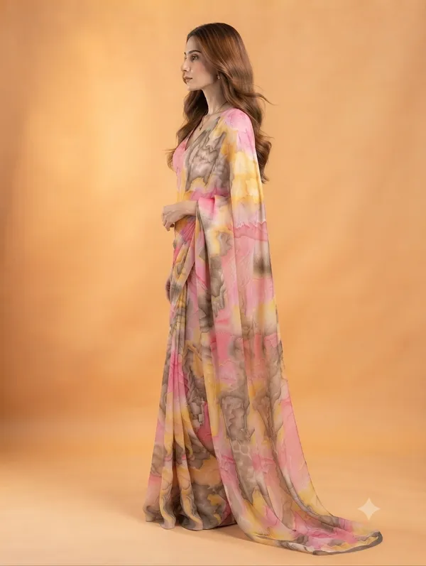 Elegant_Multicolor_Designer_Saree_with_Floral_Print_and_Abstract__Pattern_for_Women