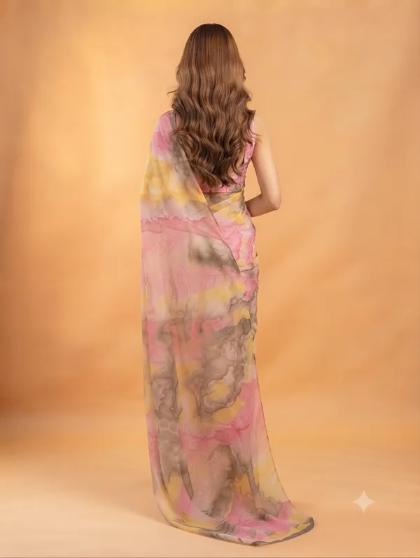Elegant_Multicolor_Designer_Saree_with_Floral_Print_and_Abstract__Pattern_for_Women