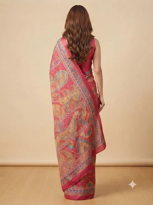 Elegant_Pink_Traditional_Ethnic_Printed_Saree_with_Embroidered_Border