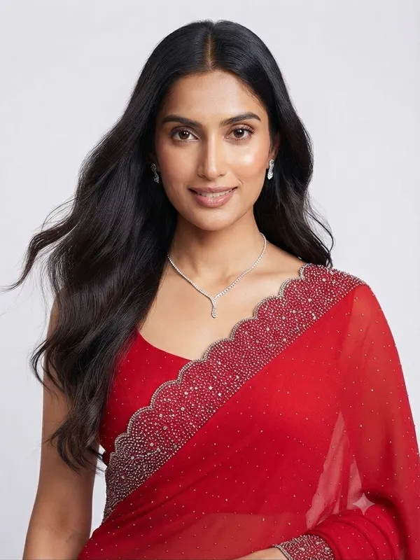 Elegant_Red_Designer_Saree_with_Scalloped_Embellished_Border_and_Delicate_Sequin_Work_for_Women
