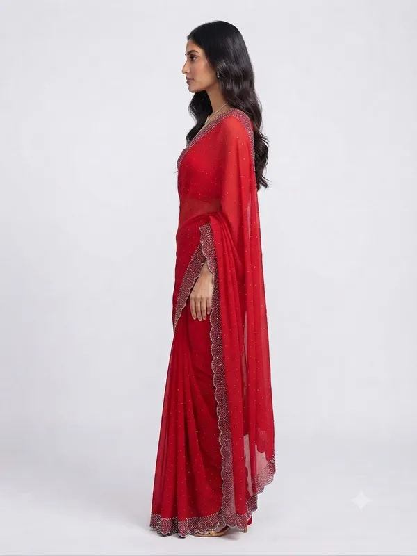 Elegant_Red_Designer_Saree_with_Scalloped_Embellished_Border_and_Delicate_Sequin_Work_for_Women