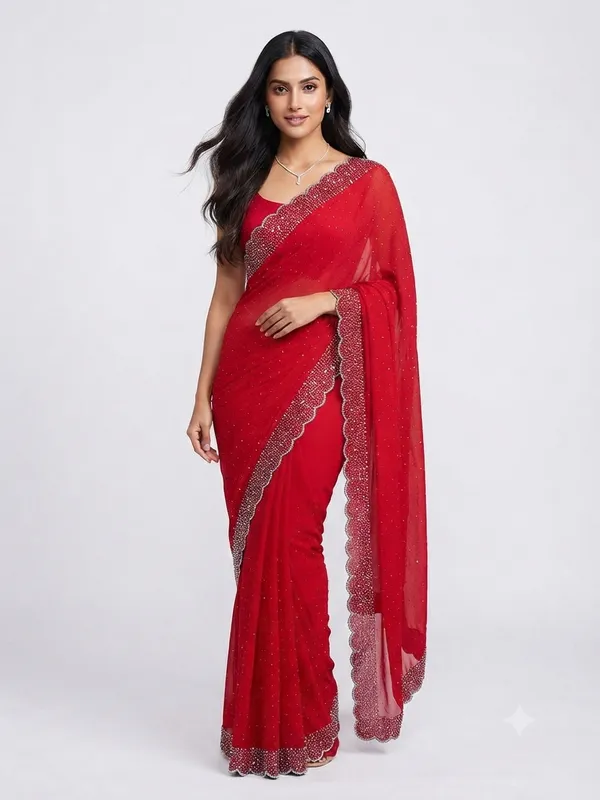Elegant_Red_Designer_Saree_with_Scalloped_Embellished_Border_and_Delicate_Sequin_Work_for_Women