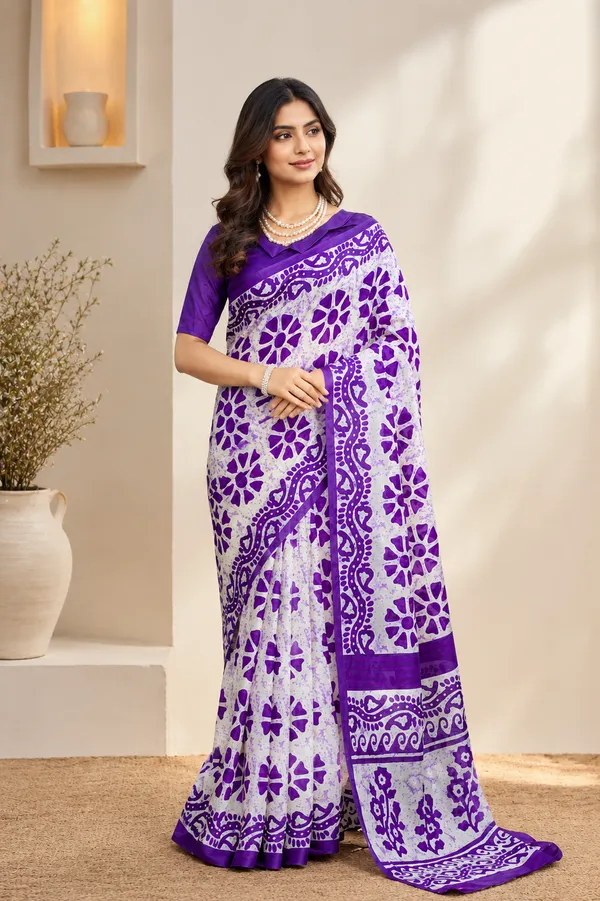 Floral_Print_Bhagalpuri_Silk_Saree