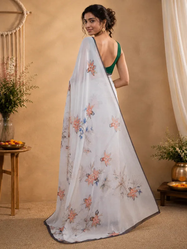 Floral_Printed_Designer_Saree_with_Elegant_Katdana_Work