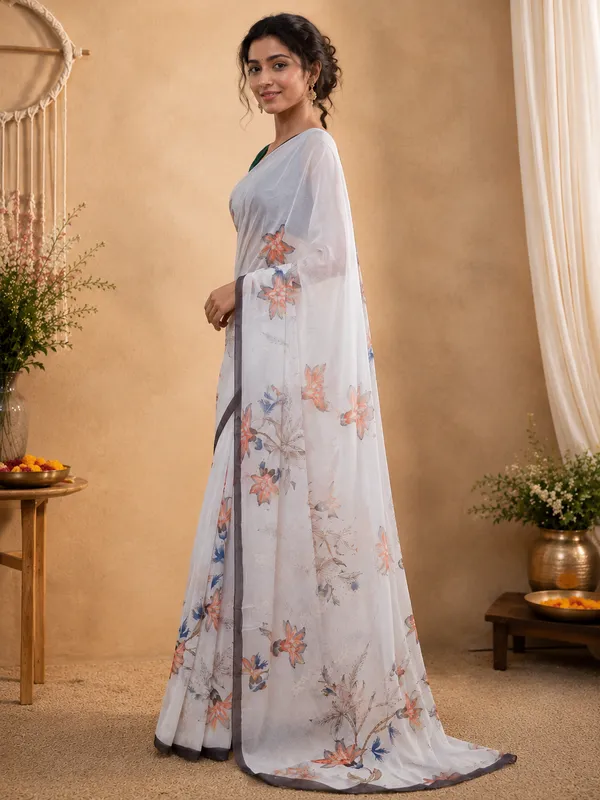 Floral_Printed_Designer_Saree_with_Elegant_Katdana_Work