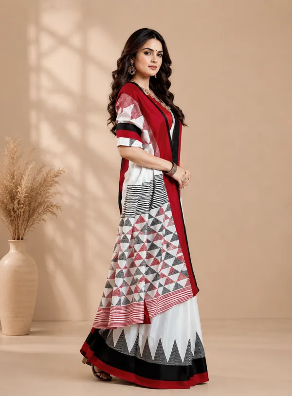 Geometric_Print_Bhagalpuri_Silk__Saree