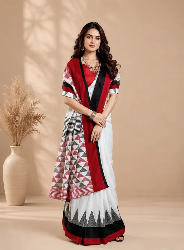 Geometric_Print_Bhagalpuri_Silk__Saree