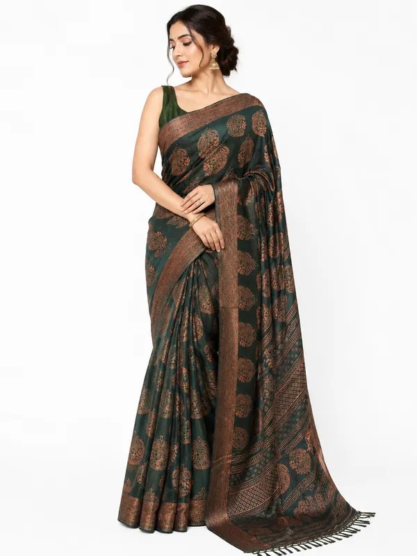 Green_Chiffon_Traditional_Printed_Saree