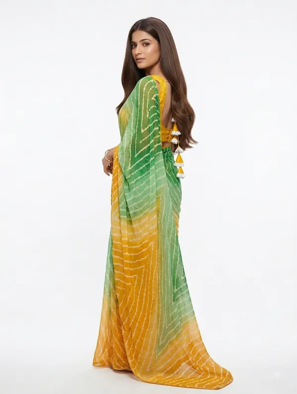 Green_Georgette_Leheriya_Printed_Saree