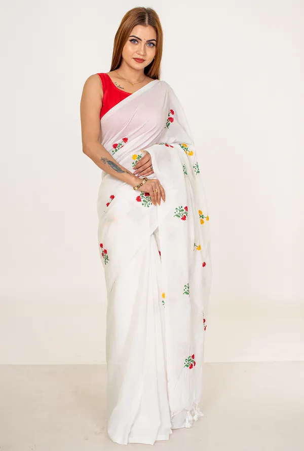 Khadi_Floral_Embroidered_Saree