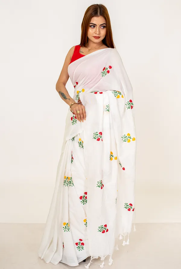Khadi_Floral_Embroidered_Saree