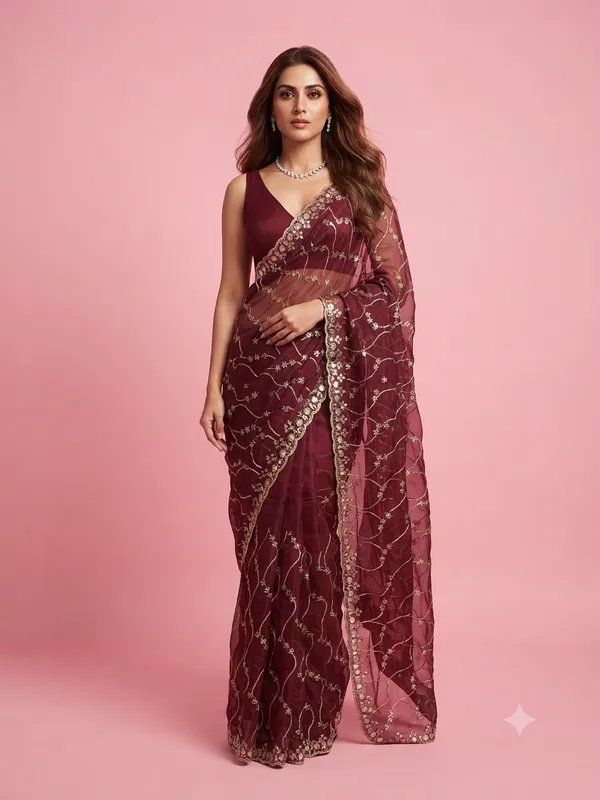 Maroon_Designer_Saree_with_Intricate_Sequin_Embroidery_and_Scalloped_Embellished_Border_for_Women