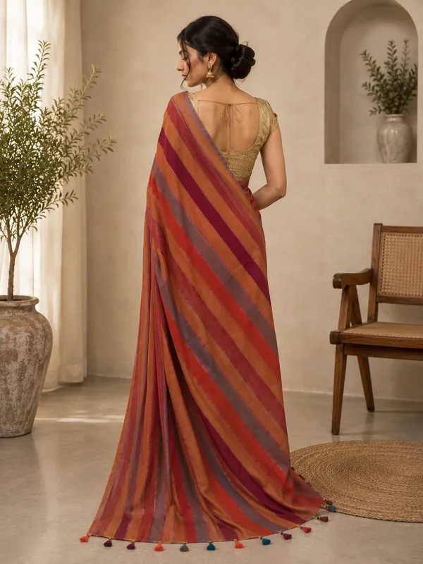 Multicolor_Striped_Cotton_Blend_Saree_with_Tassel_Pallu