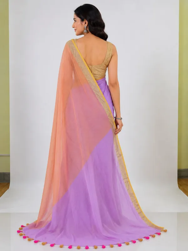 Peach_and_lavender_mul_cotton_saree