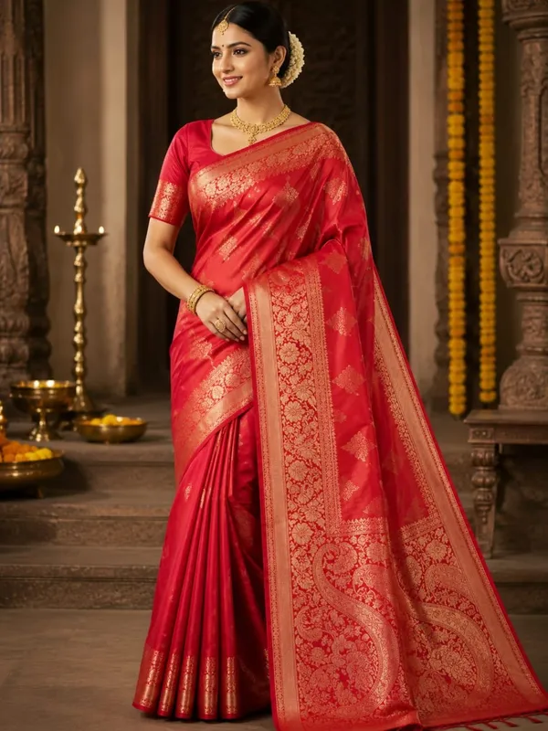 Red_banarasi_saree_with_golden_work