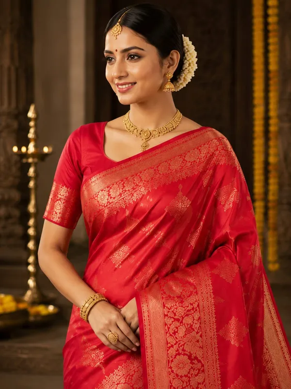 Red_banarasi_saree_with_golden_work