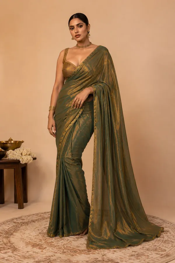 Self_Design_Lucknow_Chikankari_Chiffon_Saree