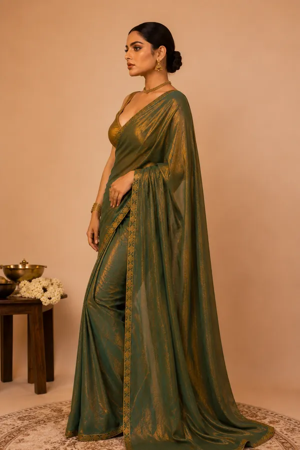 Self_Design_Lucknow_Chikankari_Chiffon_Saree
