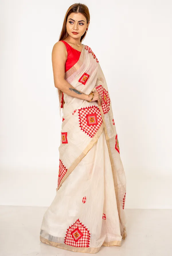 Tissue_saree_with_red_patch_work