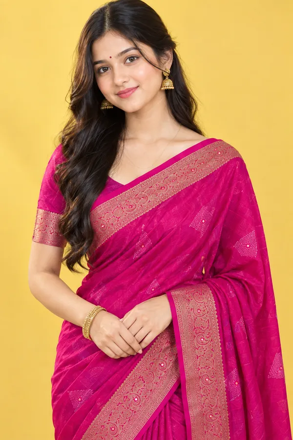 Trendy_Cotton_Blend_Saree