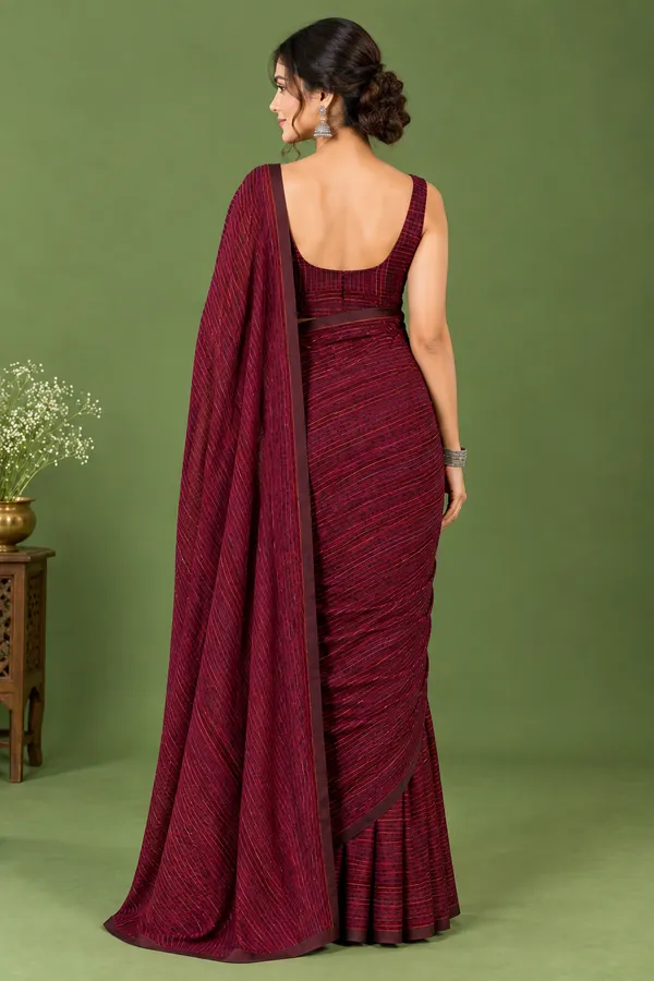 Trendy_Cotton_Stripe_Saree_with_Colorful_Tassels