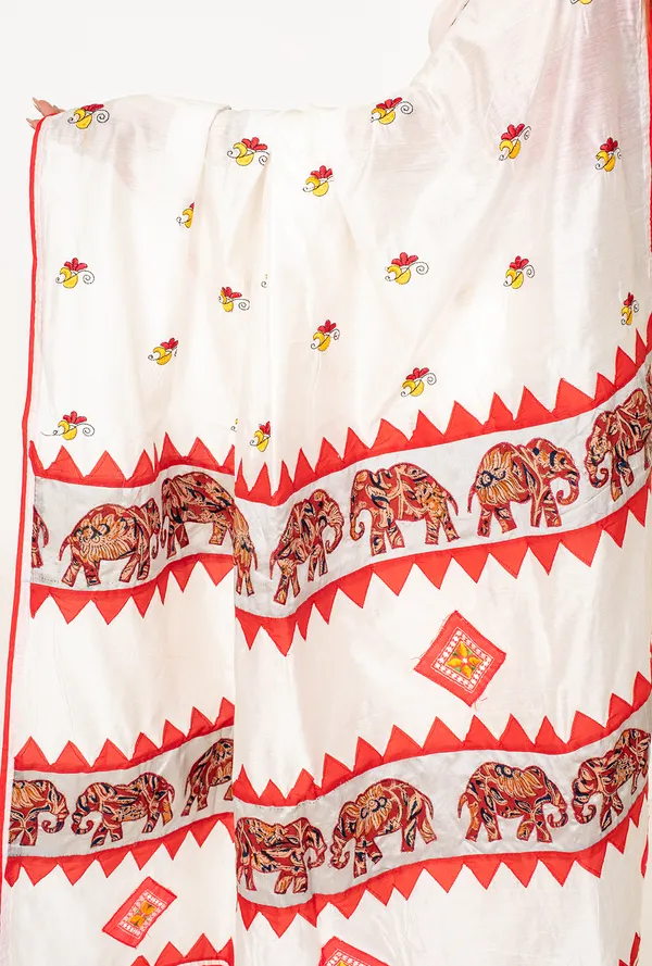 White_Embroidered_Cotton__blend__Saree_with_Red_Border