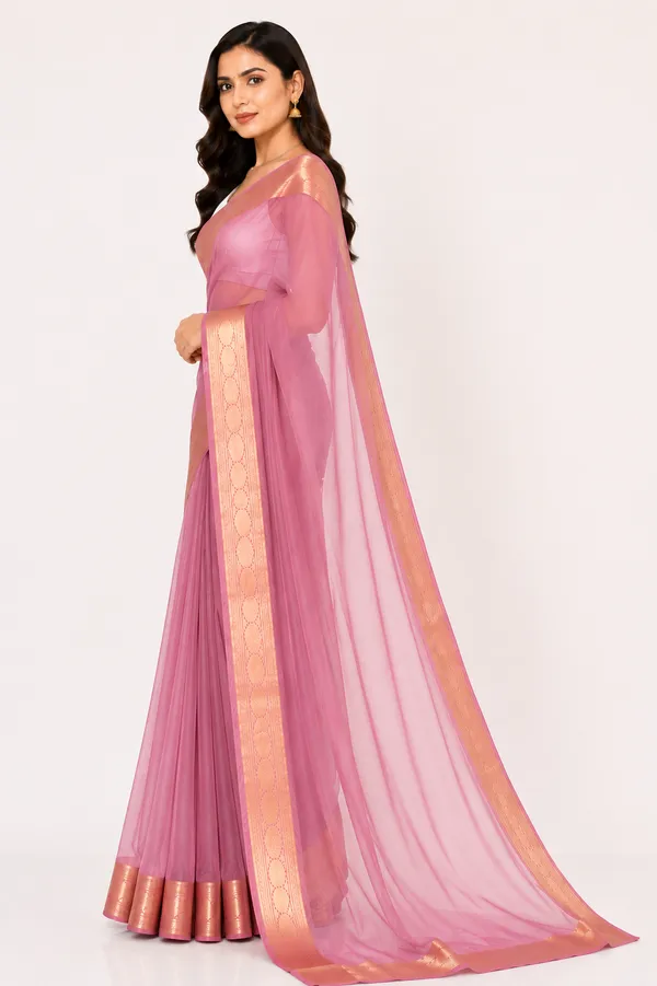 mauve_organza_saree_with_gold_zari_border