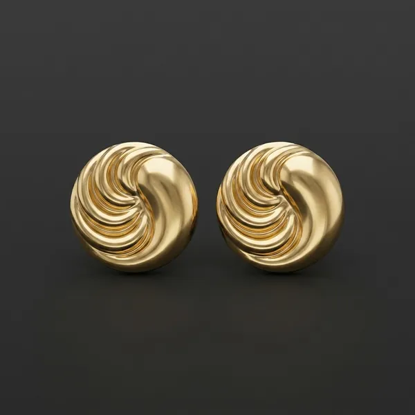 RAVUNE_Spiral_Sun__Gold_Stainless_Steel_Anti-Tarnish_Earring_Studs_for_Women
