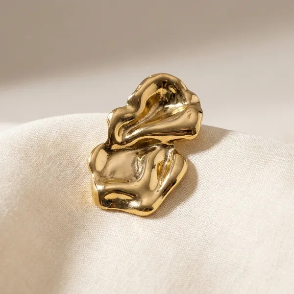 RAVUNE_Molten_Sculpt_Gold_Stainless_Steel_Anti-Tarnish_Earring_Stud_for_Women