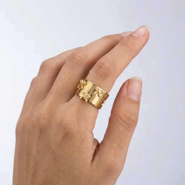 RAVUNE_Gilded_Bow_Gold_Stainless_Steel_Anti-Tarnish_Ring_for_Women
