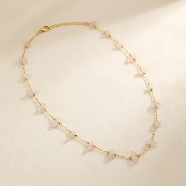 RAVUNE_Rose_Quartz_Gold_Stainless_Steel_Anti-Tarnish_Pendant_Chain_for_Women