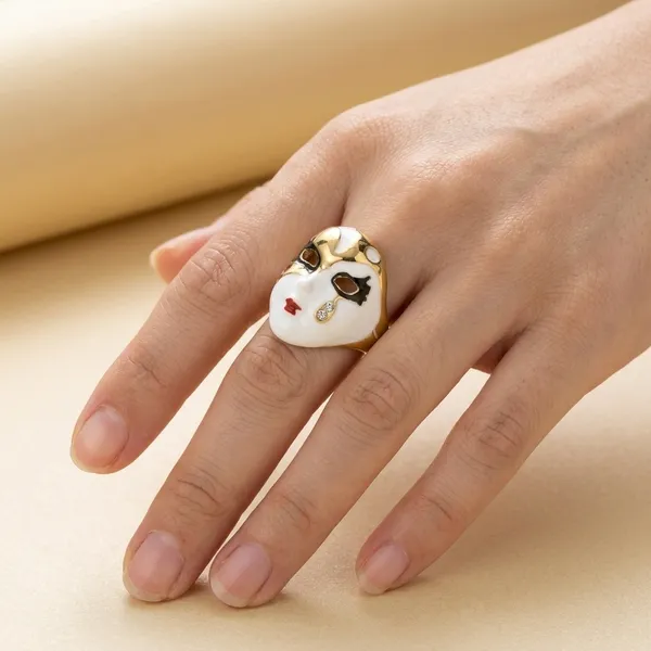 RAVUNE_Masquerade_Mask_Gold_Stainless_Steel_Anti-Tarnish_Ring_for_Women